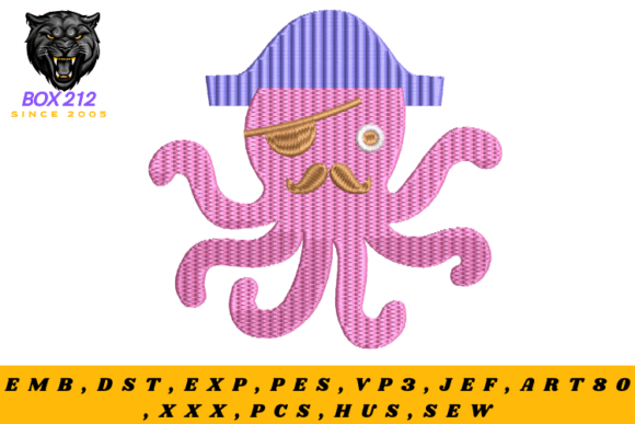 A Whimsical Octopus Embroidery Design