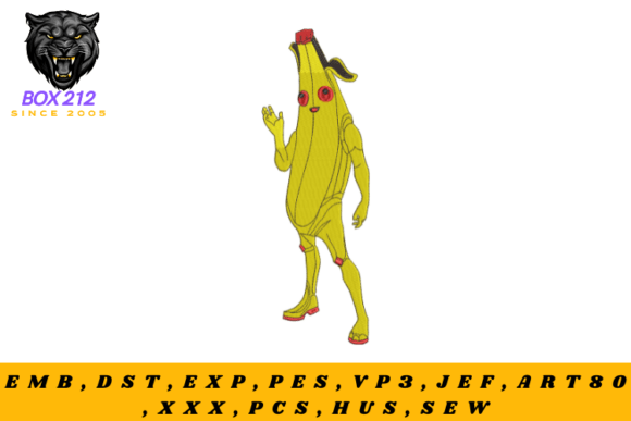 Banana Man Digital Embroidery