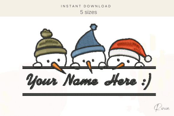 Christmas Name Embroidery Design