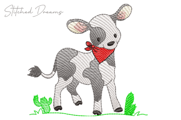 Cute Cow Digital Embroidery Design