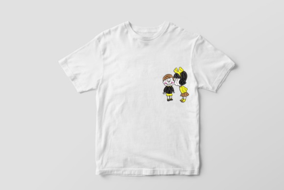 Girl and Boy Embroidery Design