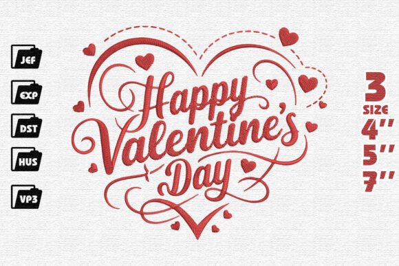 Happy Valentine’s Day Embroidery