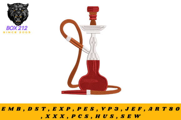 Hookah Embroidery Design