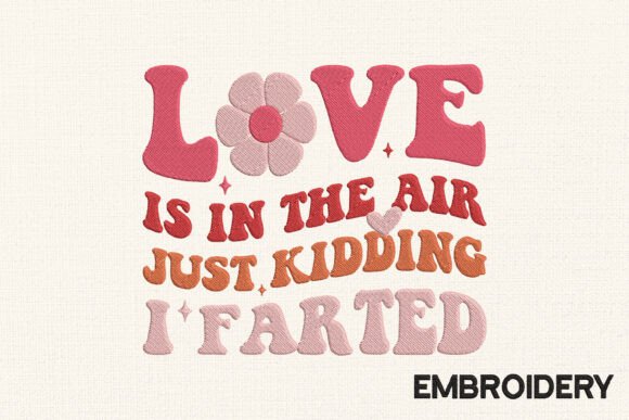 Love in the Air Embroidery Valentine