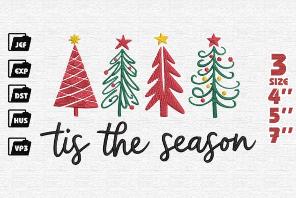 Merry Magical ’Tis the Season Embroidery Pattern
