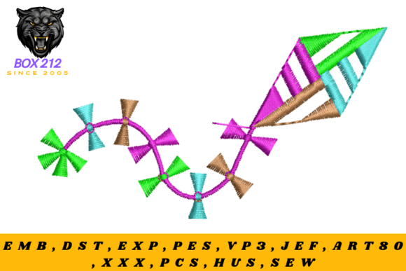 Soaring Kite Embroidery Design