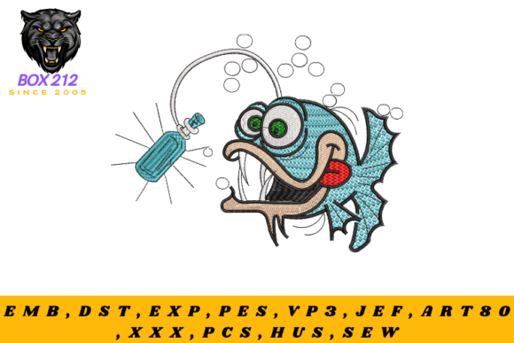 Strange Fish Digital Embroidery Design