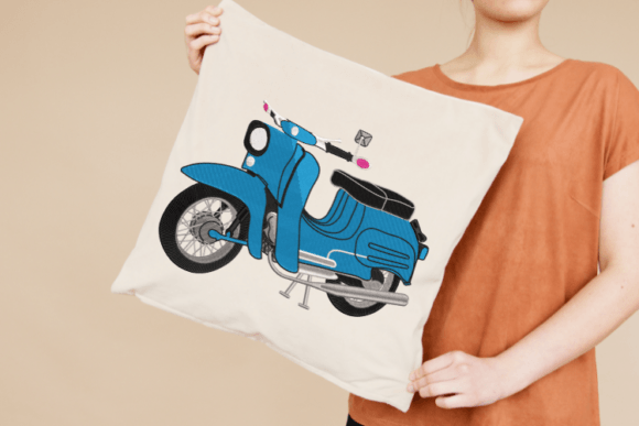 Vespa Digital Embroidery Design